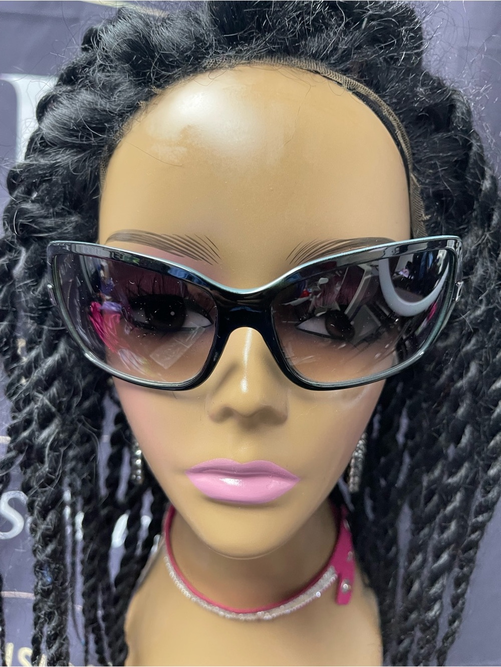Oscar de la Renta Black Oversized Gradient Sunglasses for Women